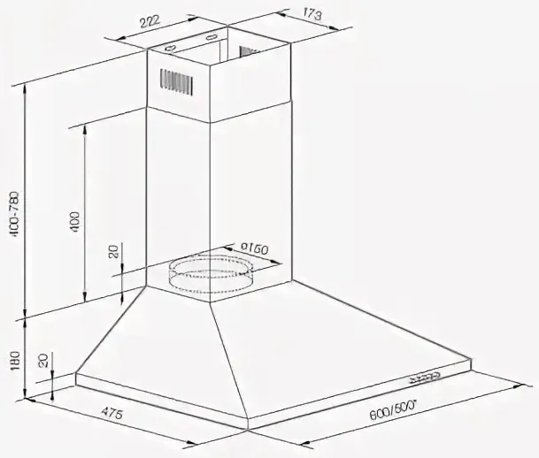 Настенные вытяжки GRAUDE Серия CLASSIC DHP 60.0 EL