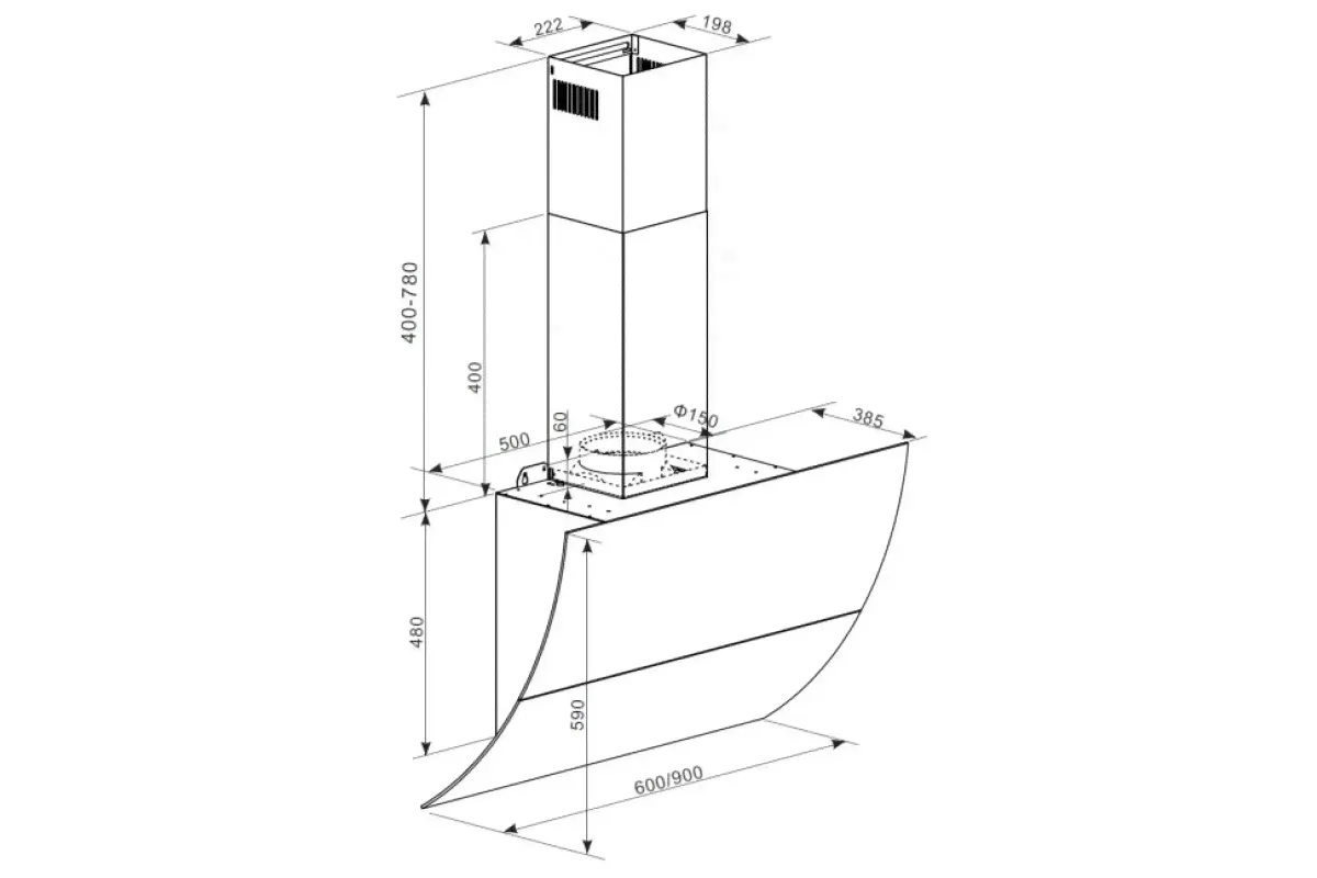 GRAUDE PREMIUM DH 90.3 WE белое стекло-3